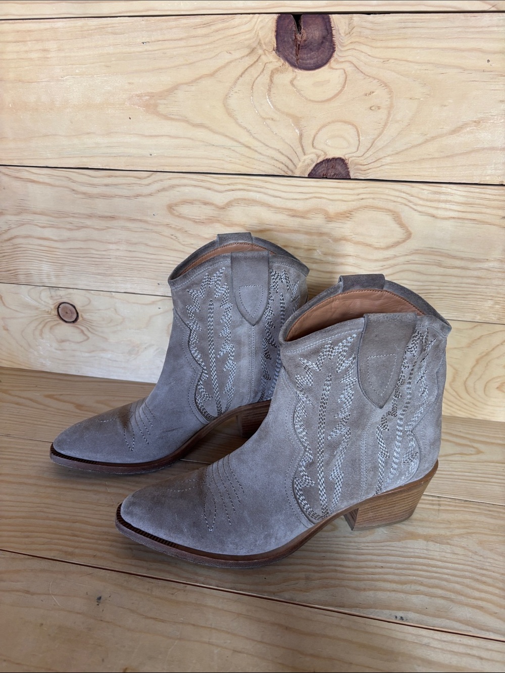 La Canadienne western suede boots 39 - Picture 2 of 11